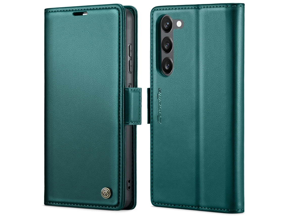 Capa Para Samsung Galaxy S23 Plus 5g Borboleta Fivela Litchi Textura De Telefone De Couro Rfid Antirroubo Azul Perolado