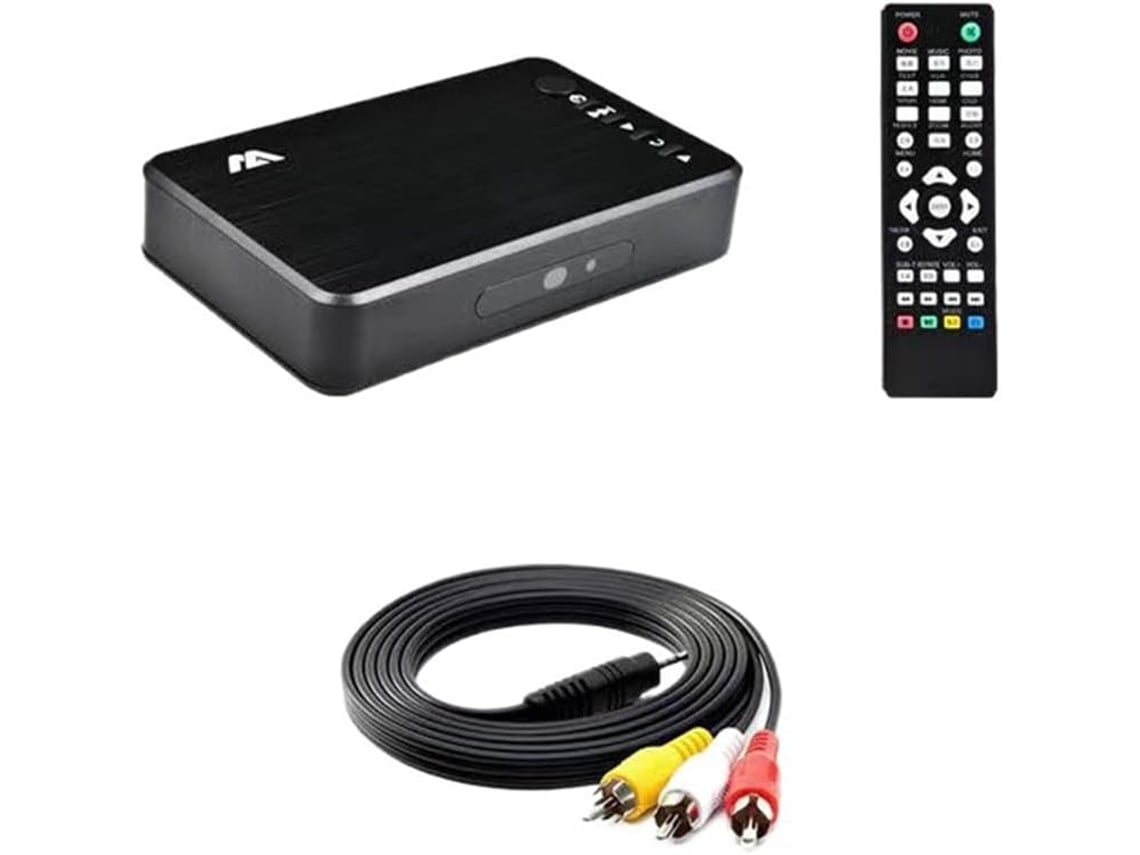 Mini Reprodutor Multimídia Full Hd 1080p com Reprodução Automática do Disco Rígido. SFUSHOS