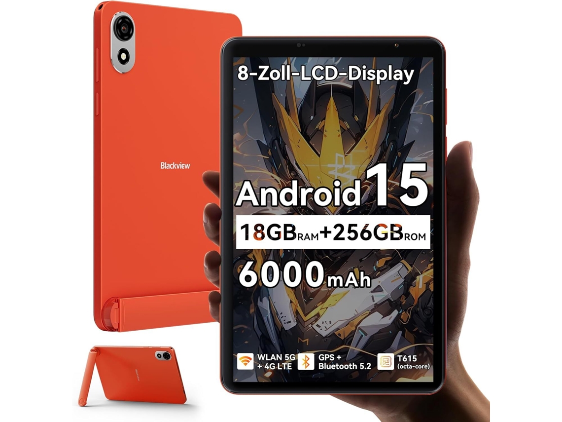 Tablet BLACKVIEW ZENO1 (8'' - 18 GB - 256 GB - Laranja)