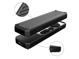 Capa Protetora De Silicone Laranja Para Controle Remoto Da Apple Tv 4k (2021), Antiderrapante E Resistente A Impactos, Preta.