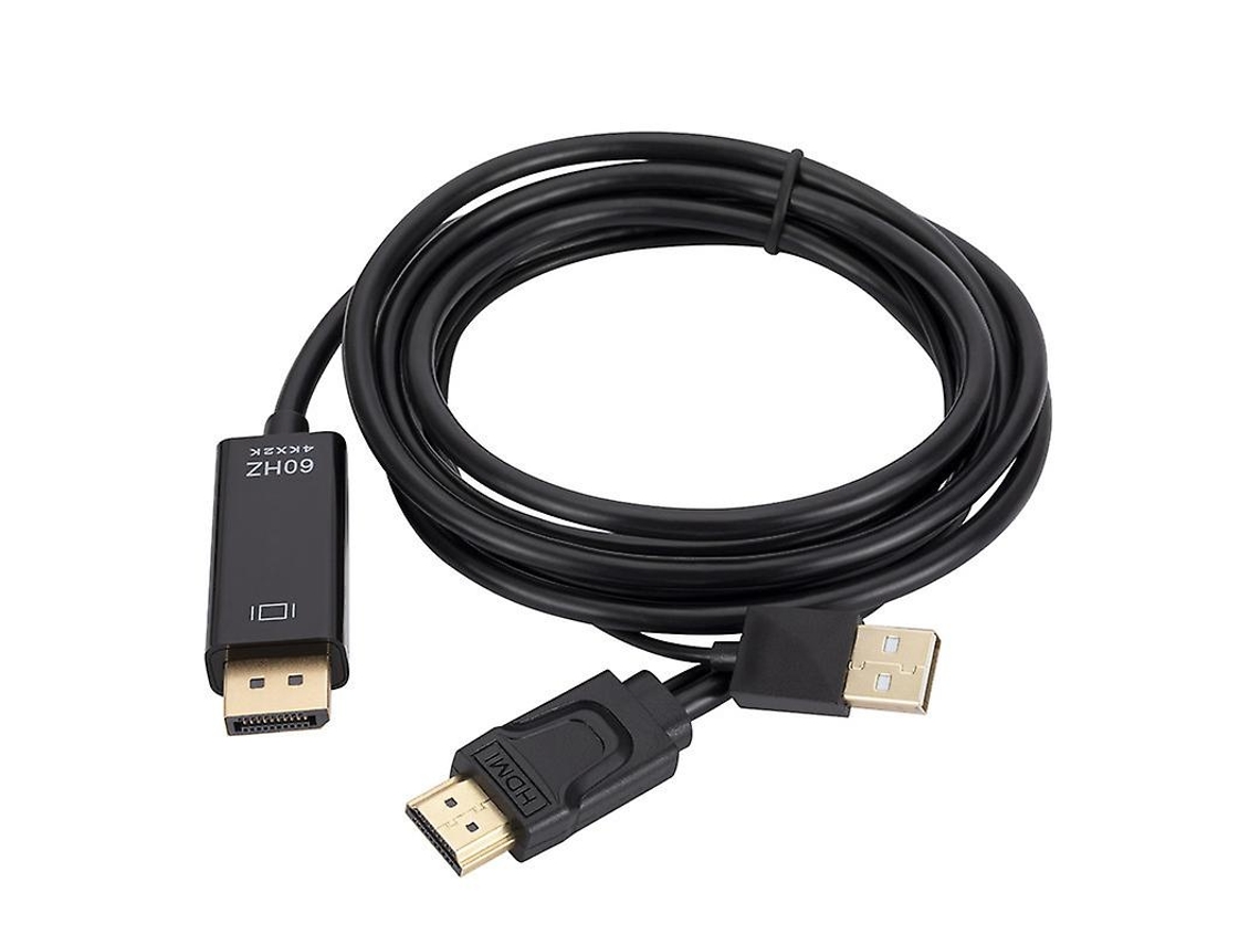 Lurelia Adaptador Ativo Hdmi Para Displayport Full Hd 1080p Macho Para Macho, Plug Play Áudio