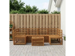Vidaxl Conjunto De Sofás Para Exterior 7 Pcs Natural
