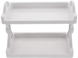 Organizador De Parede Besportble, Prateleira De Armazenamento Para Mesa, 2 Níveis, Branco, Em Pp, Multicamadas, Para
