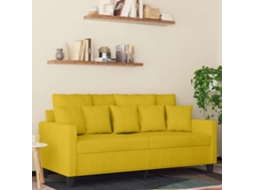 Vidaxl Sofá De 2 Lugares Veludo 140 Cm Amarelo