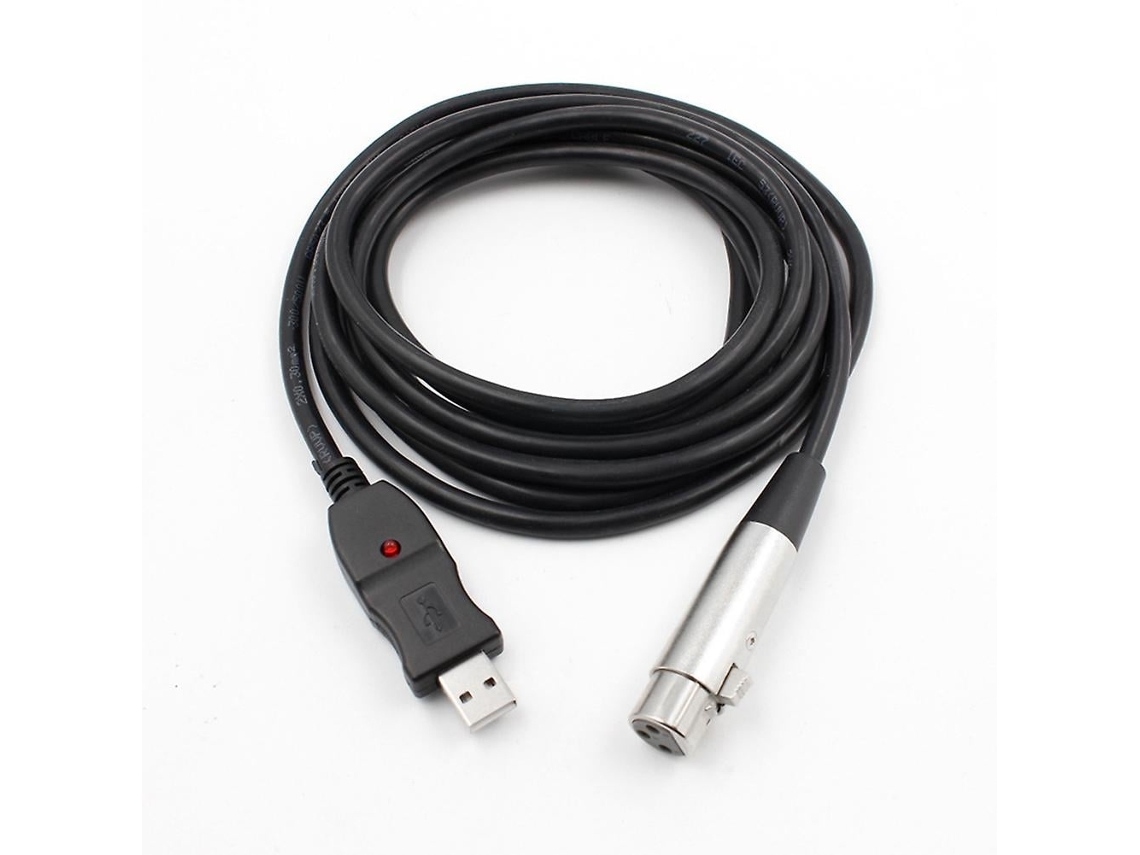 Cabo Lurelia USB-C XLR USB 2.0 XLR Macho/Fêmea 3 m, para microfones, PC e computador