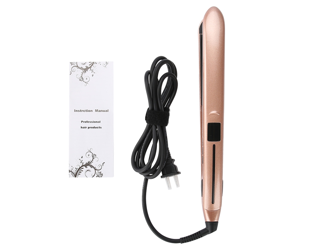 Prancha de cabelo profissional 2026 com infravermelho e íons negativos, tela LCD, tecido, ferramenta de modelagem portátil
