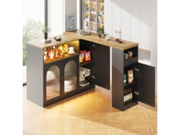 Buffet Moderno Com Tabuleiro Giratório E Retrátil Vários Compartimentos Mdf Branco Estilo
