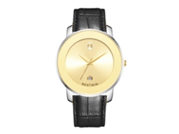 Relógio de Quartzo Masculino MDUG (bicolor Pulseira de Couro)
