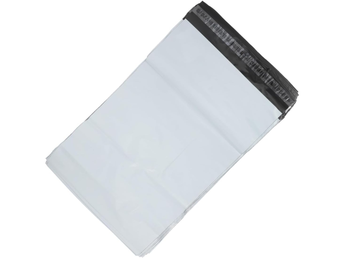 100 Sacos Plásticos Resistentes com Fecho Autoadesivo para Envio
