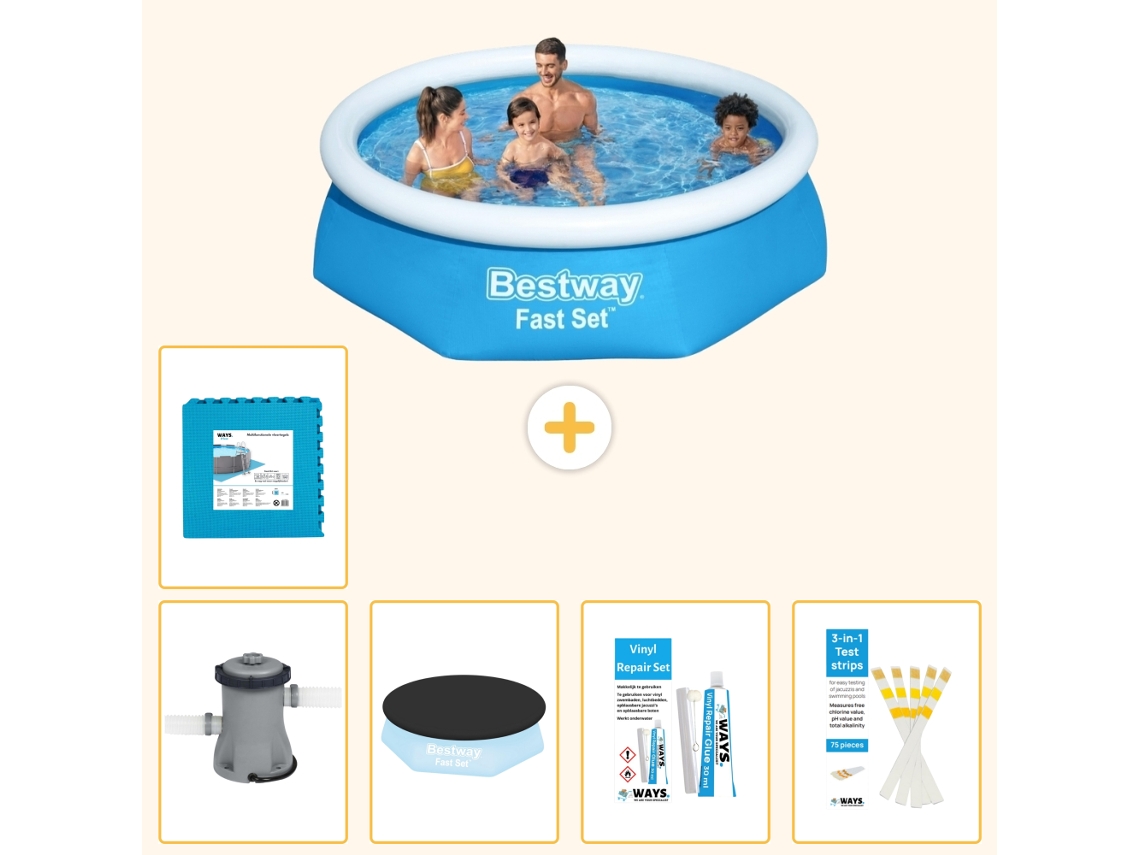 Bestway Piscina Bestway Fast Set Redonda - 244x61 Cm - 6-peças S22625
