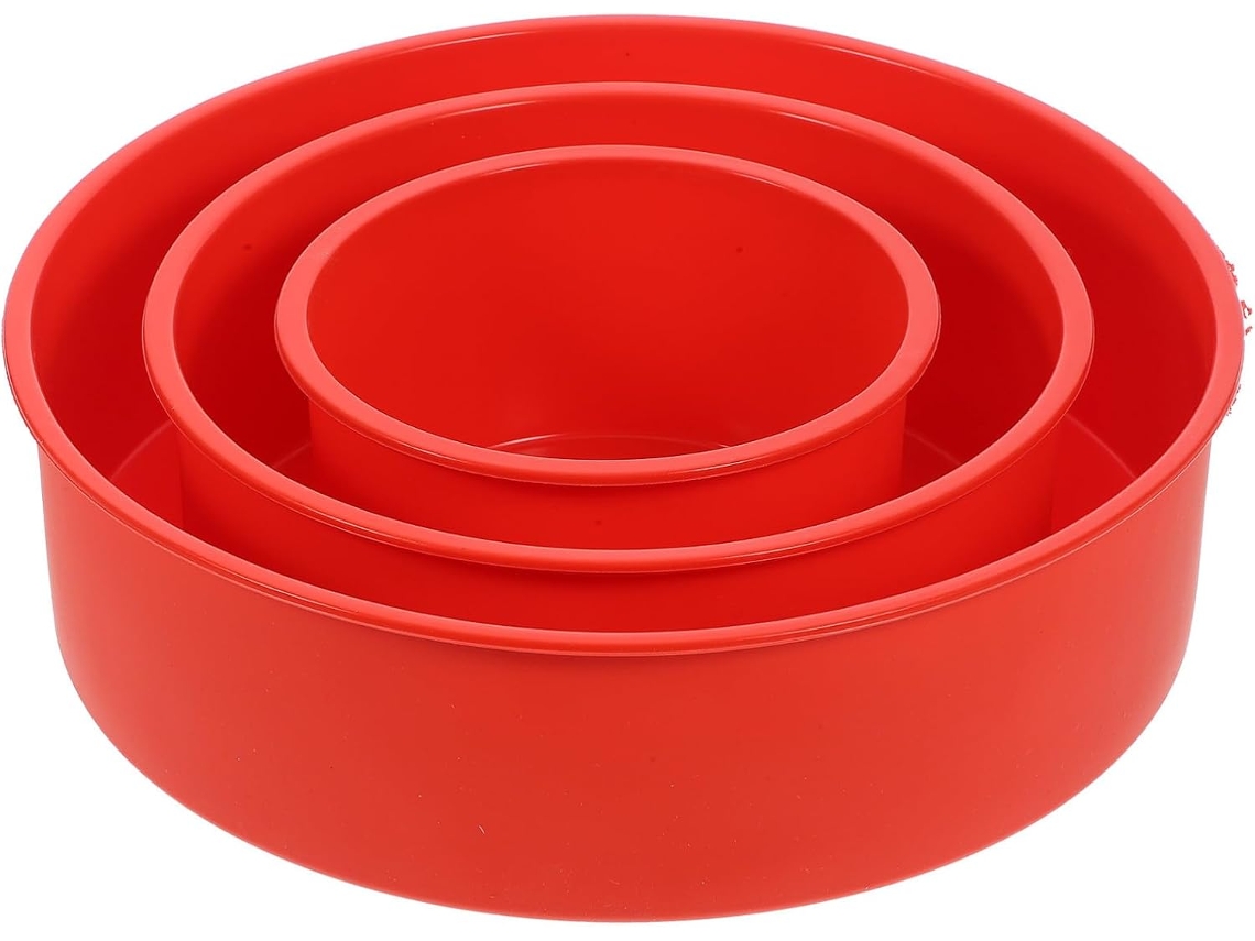 Conjunto de 3 formas redondas de silicone para grelhar