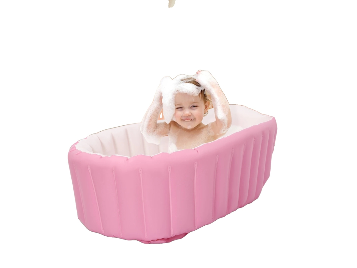 Banheira Inflável Para Bebês, Pvc Ecológico, 26 X 23 X 7,5 Cm, Adequada Para 0-3 Anos, Design Ergonômico, Inflável E Dobrável