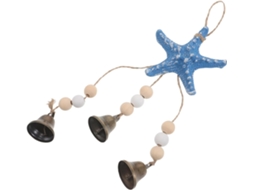 Vento Decorativo Mediterrâneo Madeira Metal Resina Estrela Decoração Versátil Emaranhados Porta Janela Sino GOKOCO