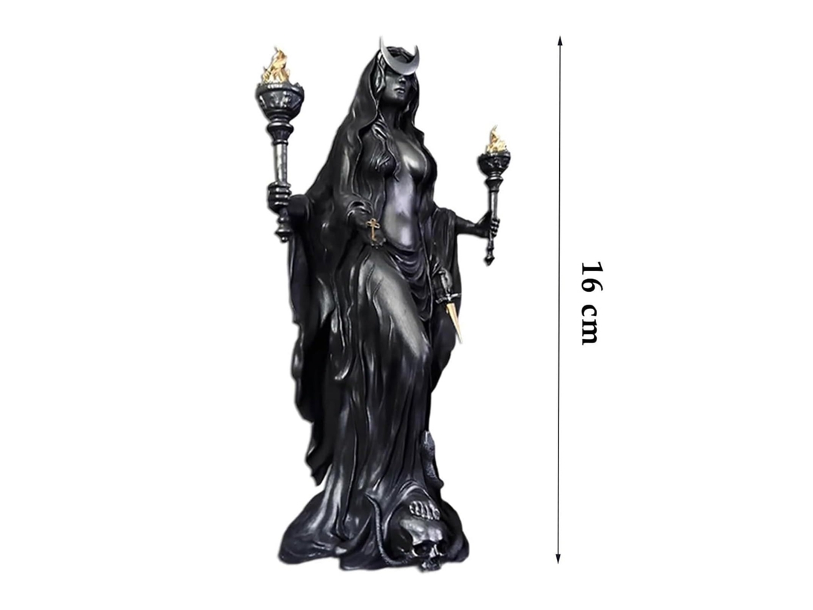 Halloween Escuridão Deusa Estátua, Mágica Retro Escuridão Fantasia Decoração