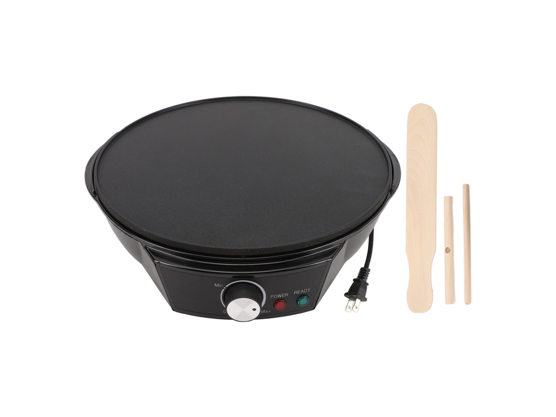 Máquina de crepe elétrica 900w com controle de temperatura ajustável e acessórios incluídos