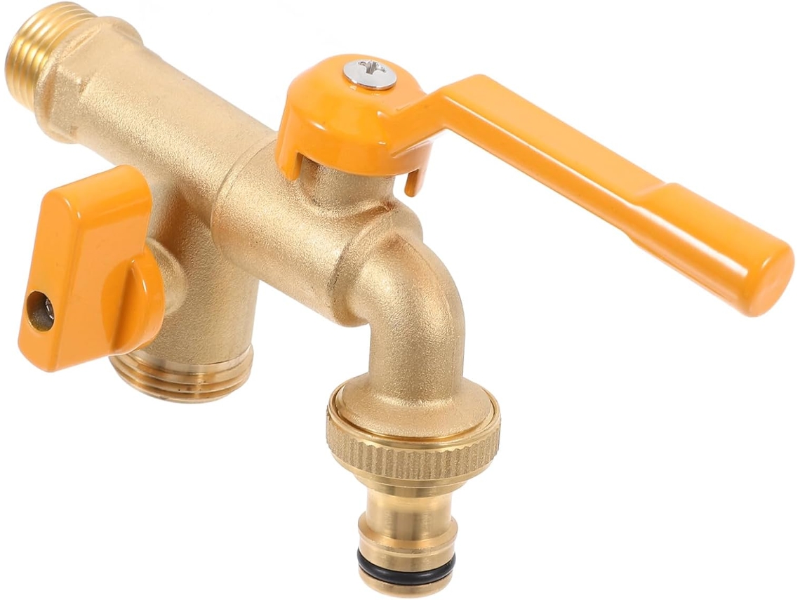 Torneira Externa De Latão Com Válvula Divisora, Conector Para