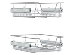 Pull-out Wire Basket, Pull-out Wire Baskets Vidaxl Prateado Aço (450 Mm)