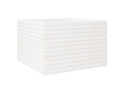 Garden Planter, Garden Planters Vidaxl Branco Madeira De Pinho (70 X 70 X 46 Cm)