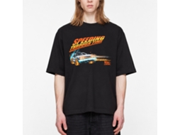 Rockinstone Back To The Future Movie Drifting Thru Time 1 Black Adult T-shirt Size:m