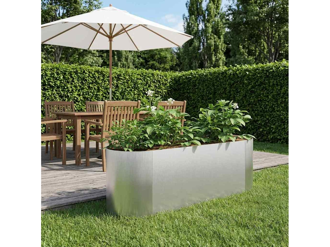 Vidaxl Cama De Jardim Elevada Aço Inoxidável 120 X 40 X 40 Cm