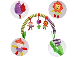 Primerox arco de Brincadeira para Bebê com Bonecos de Pelúcia Adaptável a Carrinho e Cama Macio Colorido