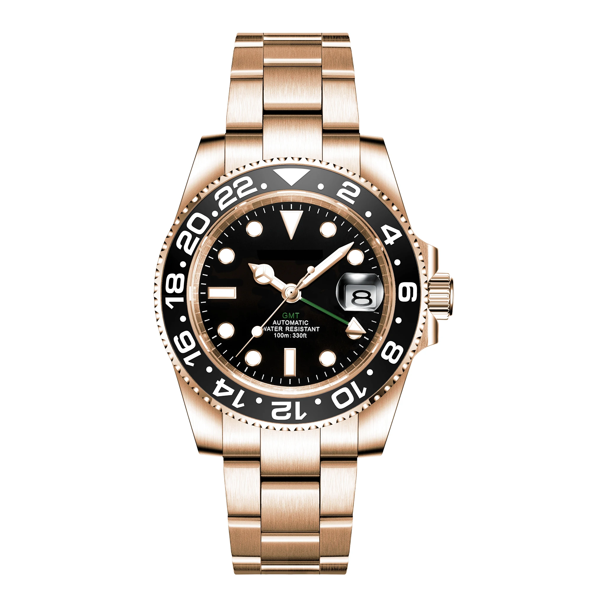 Relógio Masculino Automático Mecânico De 40 Mm (preto), Cristal De Safira.