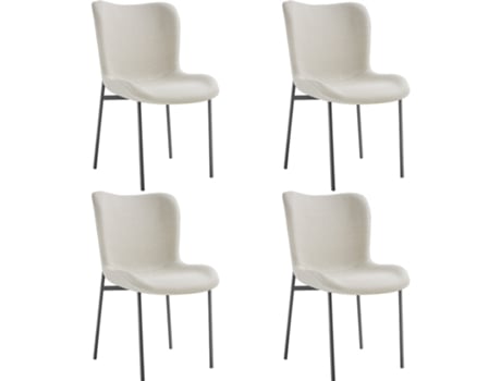 4 Cadeiras Estofadas Tessa com Revestimento em Tecido TECTAKE
