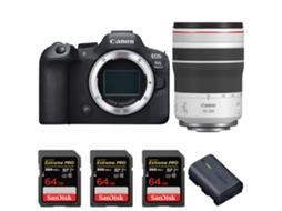 Eos R6 Mark Ii + Rf 70 200mm F/4 L Is Usm + 3 Sandisk 64gb Uhs ii 300mb/s + 1 Canon Lp e6nh + Ebook “20 Dicas para Fotos Que Impressionam” CANON