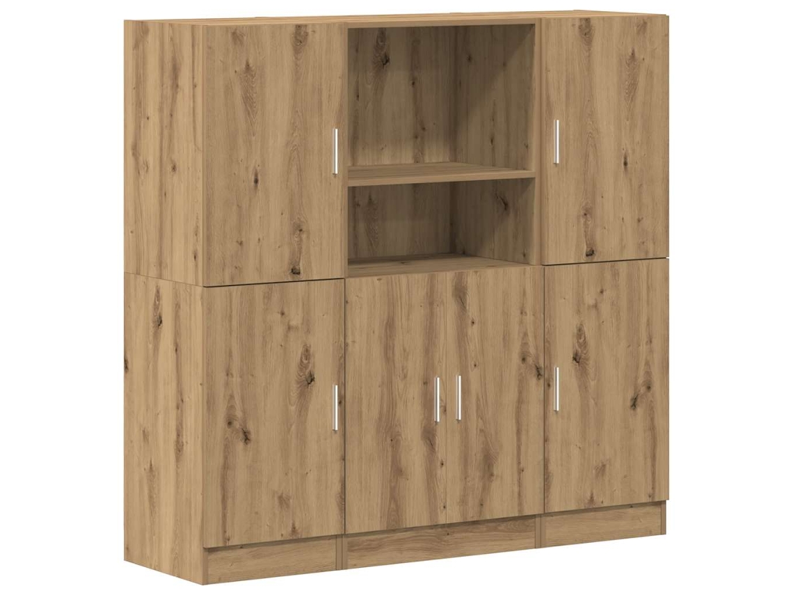 Kitchen Cabinet Set, Kitchen Cabinet Sets Vidaxl Marrom Madeira Processada (n/a)