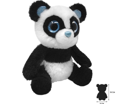 Peluche  Panda (11 x 15 x 18 cm - Poliéster)