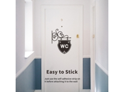 Adesivo Porta Banheiro LAXISCREED Decor Parede Removível
