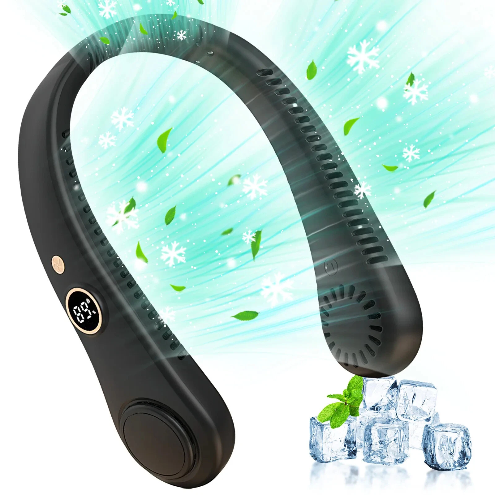 Ventilador de Pescoço EIFSON Portátil Sem Pás 5 Velocidades 360°