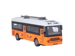 Primerox ônibus de Controle Remoto 4 Canais com Portas Abertas e Efeitos Sonoros para Crianças