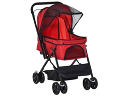 Carrinho 3 em 1: Casinha de Pet e Reboque de Carga, com Refletores para Cães de Até 10 Kg, Oxford Cinza