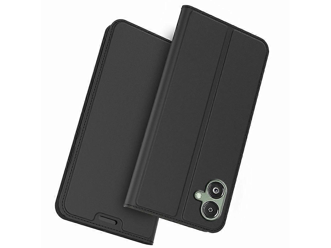 Capa De Couro Sintético Tkdaddy Para Samsung Galaxy A07 4g Com Suporte Para Cartão, Preta