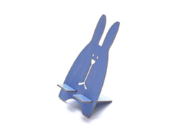 Suporte de Telefone de Madeira Diy Original LAXISCREED Coelho Azul