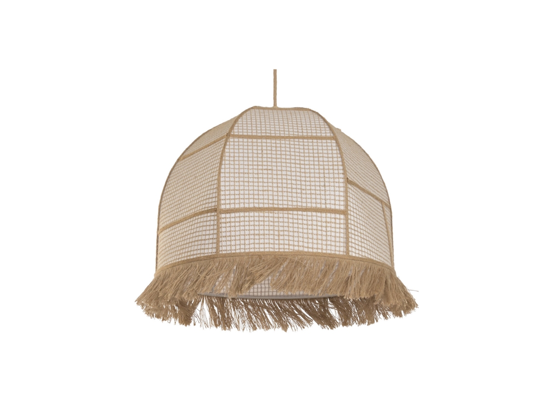 Luminária de Teto em Fibra Natural com Franjas, 50x50x140cm ALEXANDRA HOUSE LIVING
