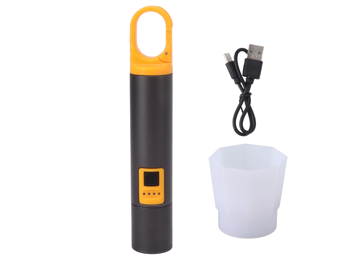 Lanterna Led Recarregável 1000lm com Zoom Ipx4 Resistente À Água e Display de Bateria | S/MARCA