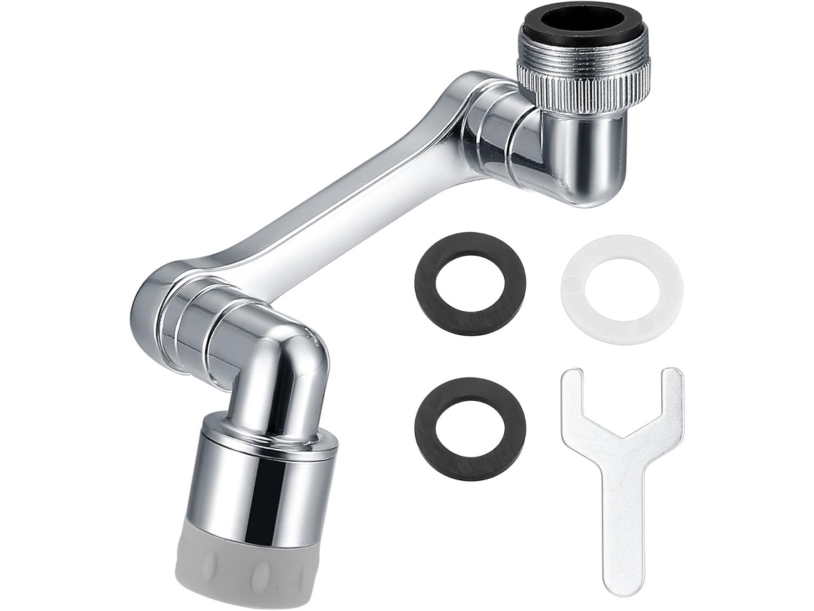 Extensor Para Torneira, Arejadores Para Cozinha, Banheiro E Jardim, Torneiras Giratórias De 1080°, Regulador De Jato