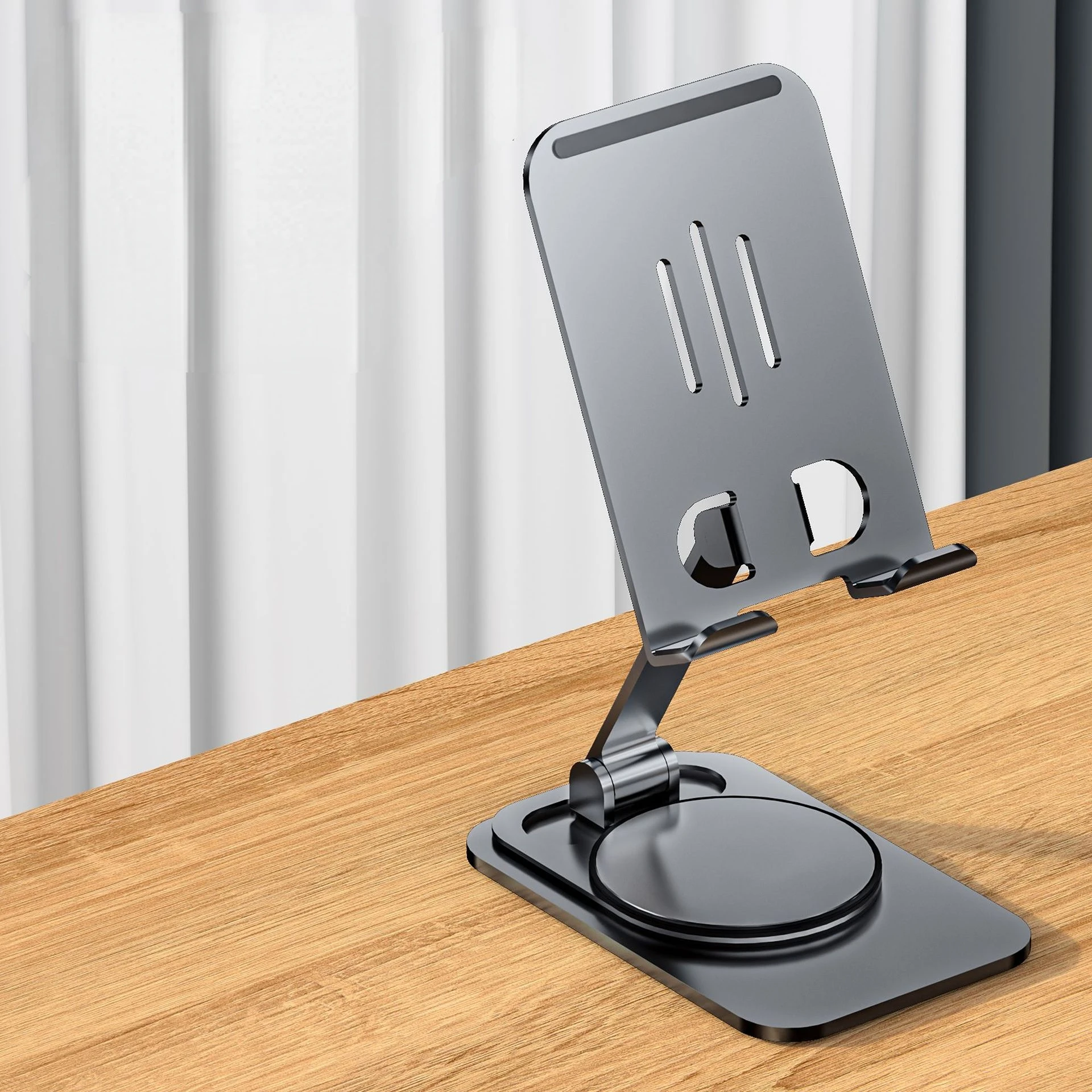 Suporte de metal para celular de mesa, compatível com Iphone, Ipad, Xiaomi, ajustável para tablets, universal AQUAFORGE