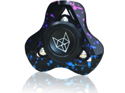 Original Triplo Fidget Spinner Solid Metal Fidgit Brinquedo Sensorial para Crianças Preto-Preto com Azul/Rosa Salpicado JEDBESETZT