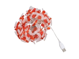 Luzes de Natal à prova d'água Bj com 50 LEDs em formato de abelha e alimentação USB para decoração de festas e Natal.