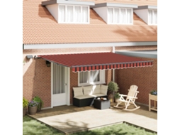 Vidaxl Toldo Retrátil Laranja E Castanho 450 × 300 Cm