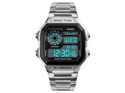 Relógio Masculino Elegante Luminoso Resistente À Água 50m com Data e Hora Prata