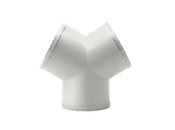 Conector Em Y De 150 Mm Para Duto De Ventilação Redondo De 6 Polegadas.