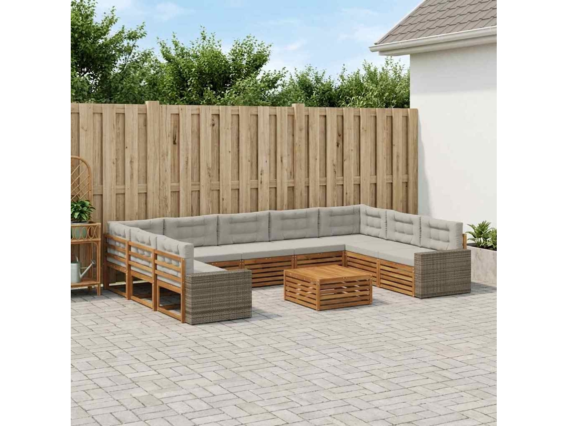 Vidaxl Conjunto De Sofás Para Exterior 10 Unid.