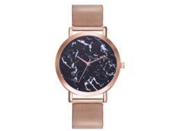 Reloj De Pulsera Casual Para Hombre Y Mujer Analógico Correa De Malla Oro Rosa Cuarzo