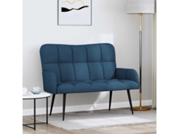Vidaxl Sofá Para 2 Pessoas Azul 115 X 61 X 87 Cm Tecido