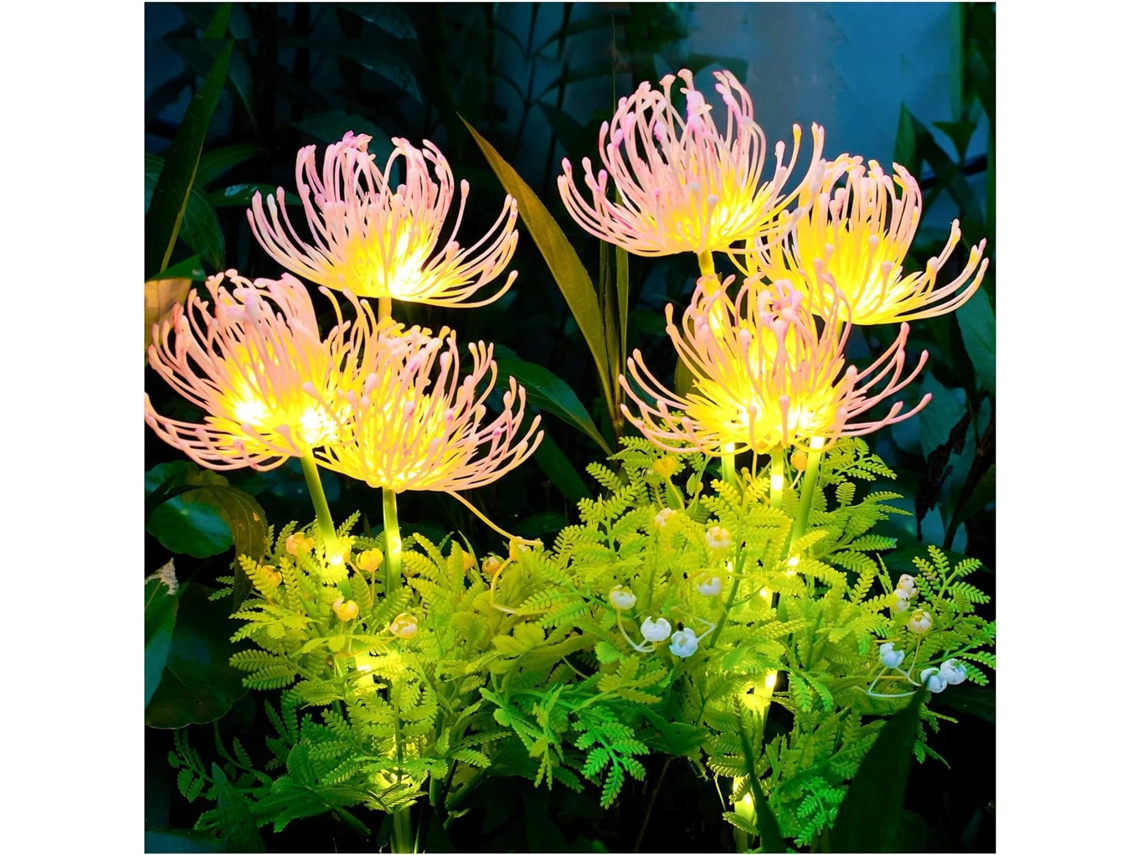Luminária solar externa Brilvibera com design de flor, à prova d'água IP65.