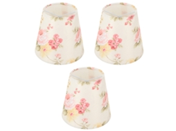 Abajur de Tecido com Padrão Floral Clip On para Lâmpada | S/MARCA